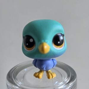 3/$22 LPS Littlest Pet Shop 3-157 Parakeet Bird Blue Purple Toy Figure